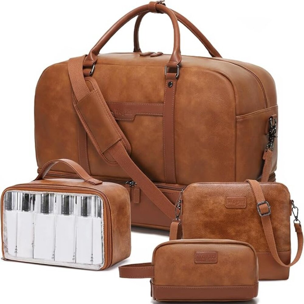 New Wogarl Weekender Bag for Women, Men Large Overnight Bag Travel Duffel Bag.